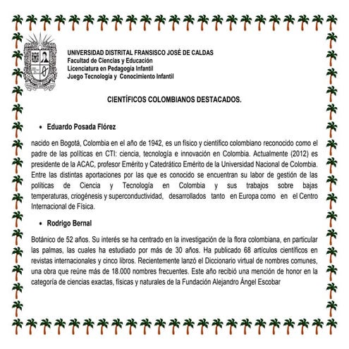 Cientificos colombiano