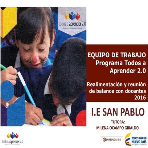 CIERRE PTA DOCENTES 2016 - I.E SAN PABLO 