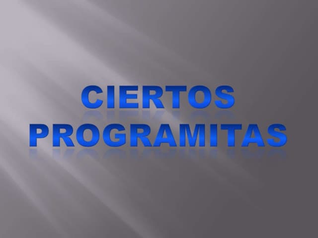 Ciertos Programitas