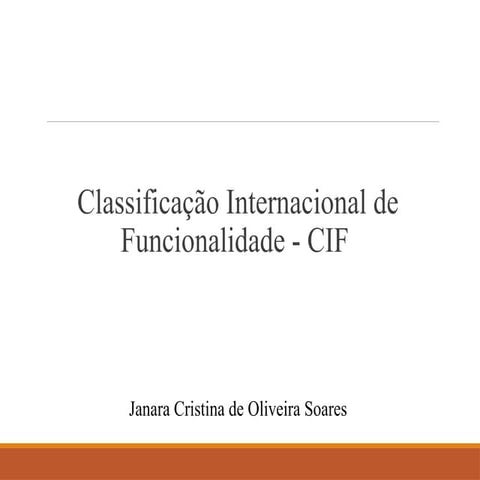 Modelo avaliação da CIF | PDF