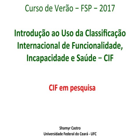 Estrutura dos Códigos e Qualificadores da CIF | PDF