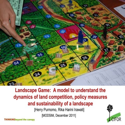Landscape Game: a model to understand the dynamics of land competition, polic...