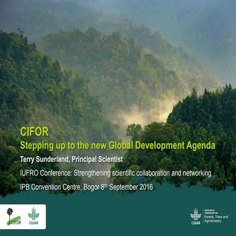 CIFOR: Stepping up to the new Global Development Agenda
