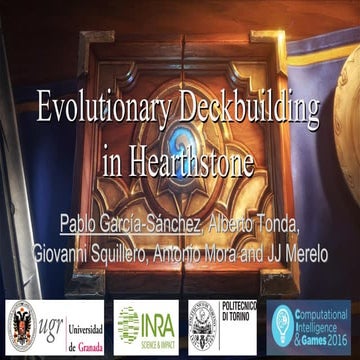 Evolutionary Deckbuilding in Hearthstone