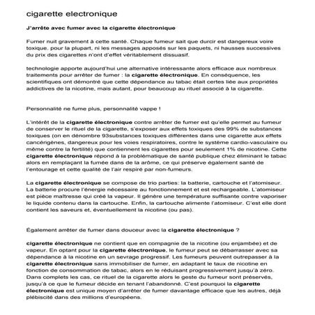 La cigarette électronique, une révolution en santé