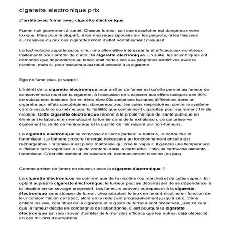 La cigarette lectronique, une rvolution en sant | PPTX