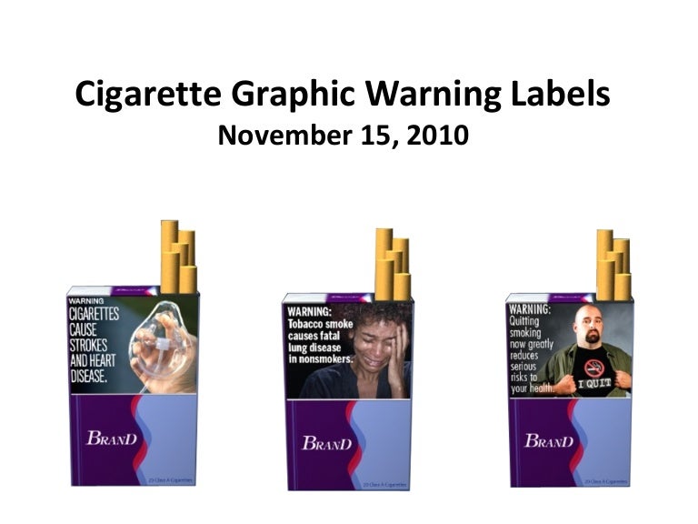 Cigarette graphic warning labels