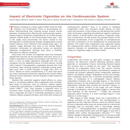 Cigarettes on the cardiovascular system | PDF
