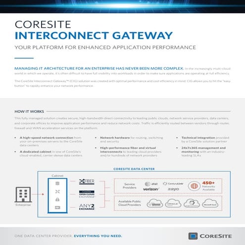 CoreSite Interconnect Gateway (CIG)