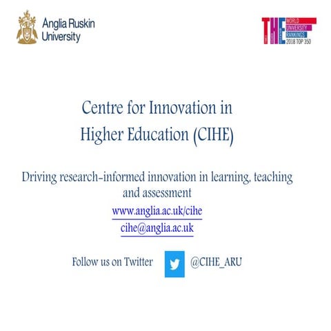 CIHE Presentation at Engage Conference 26 June 2018