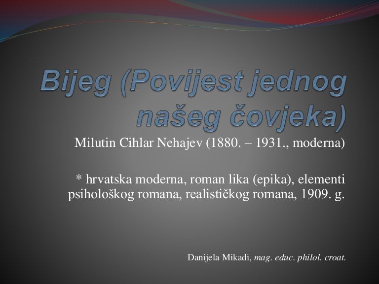 Profil pisanje izlazaka