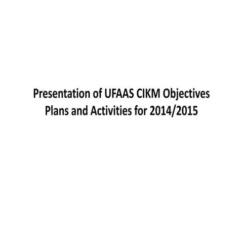 Cikm plans