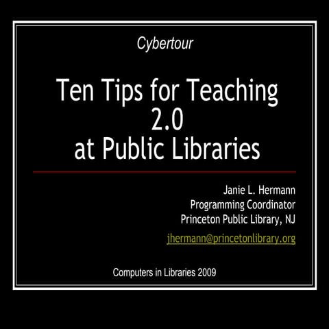 Top Tips for Teaching 2.0 Classes