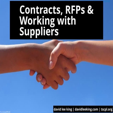 Contracts, RFPs, & Working with Suppliers