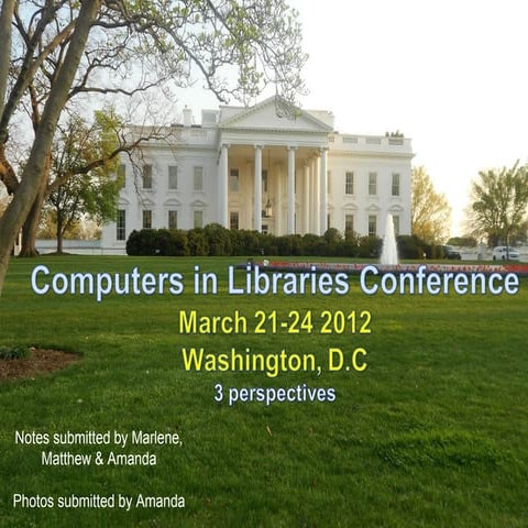 Cil  conference 2012 3 perspectives