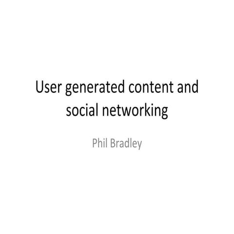 User generated content