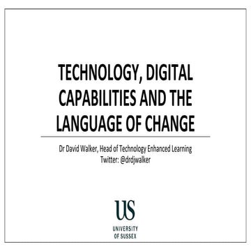 Technology, digital capabilities and the language of change 