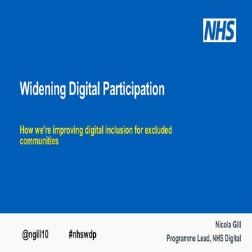 Nicola Gill - Widening Digital Participation
