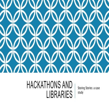 Hackathons and libraries
