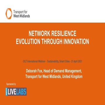 Laying the Foundations for a Smarter Transport System