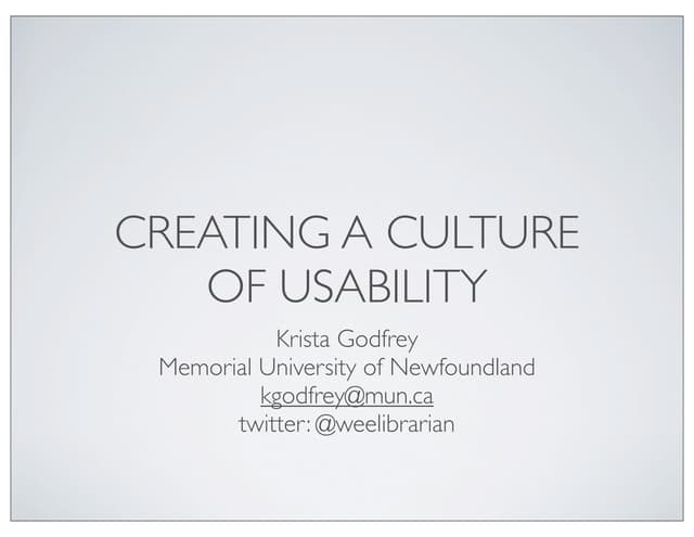 Cil usability culture