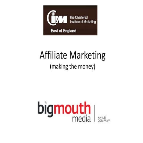 CIM: Affiliate Marketing