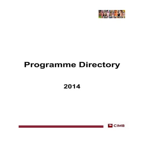 Cimb malaysia 2014 programme directory (1) (1) | PDF