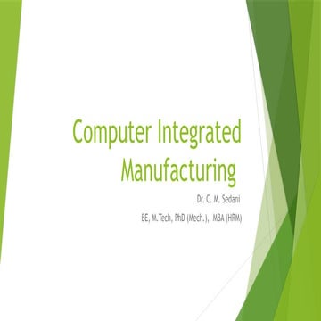 Understanding Computer Integrated Manufacturing