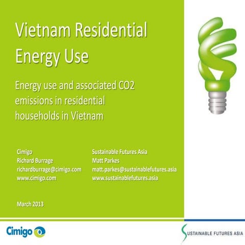 Cimigo on vietnam residential energy use 2013