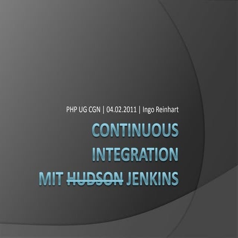 CI mit Hudson/Jenkins