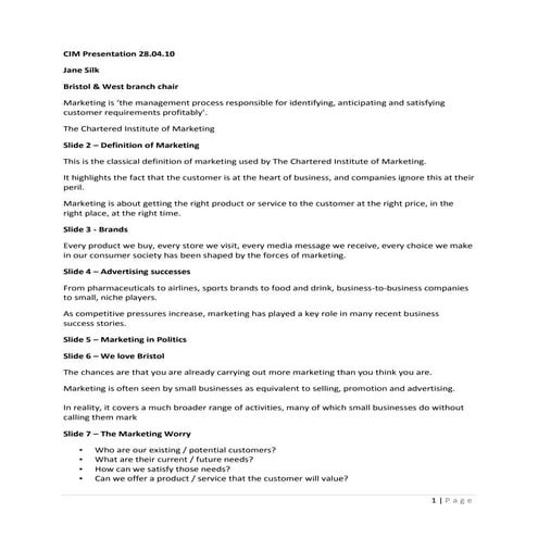 Everything you ever wanted to know about marketing...but were afraid to ask! ...