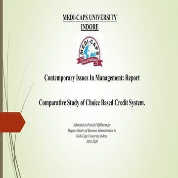  Choice Based Credit System CBCS