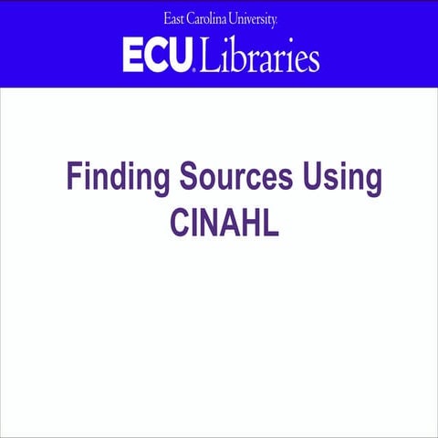 CINAHL Introduction | PDF