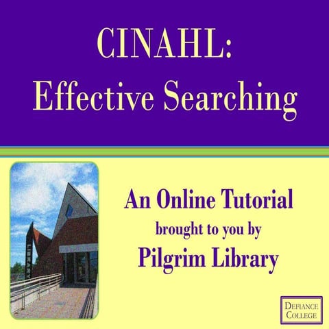 CINAHL Effective Searching