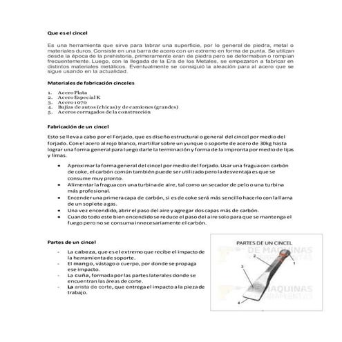 Cinceles y buriles area tecnica