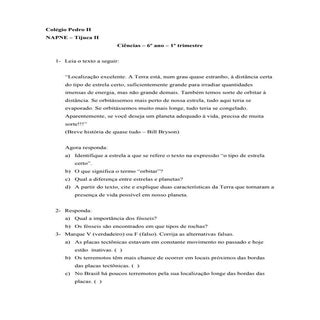 Ciências - Atividade