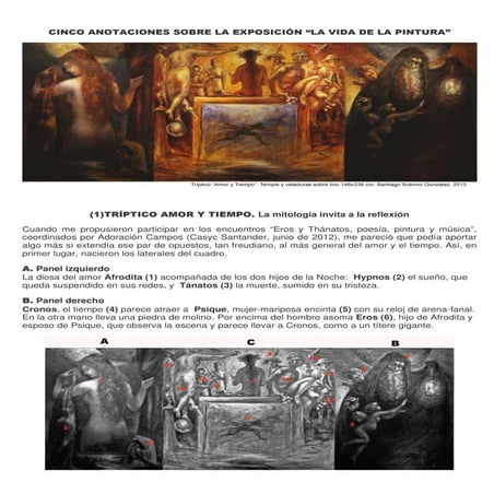 Cinco anotaciones sobre la exposición  "La vida de la pintura" de Santiago So...