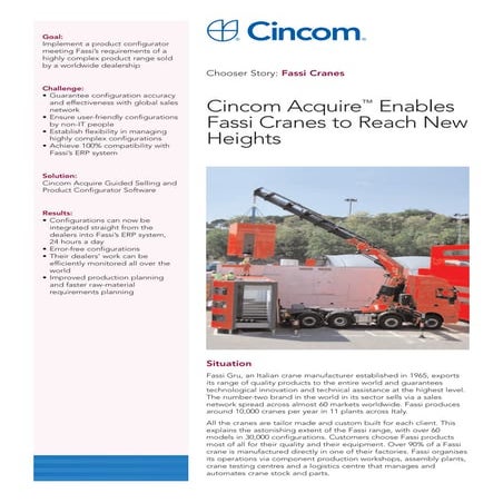 Cincom acquire™ enables fassi cranes to reach new heights.pdf' | PDF