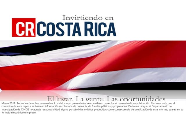 Cinde inviertiendo en Costa Rica