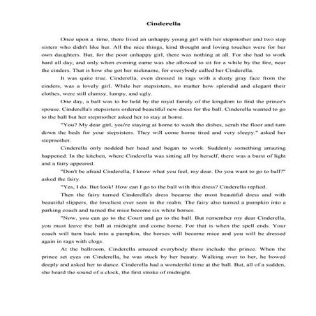 dongeng cerita bahasa inggris Narrative text Cinderella 
