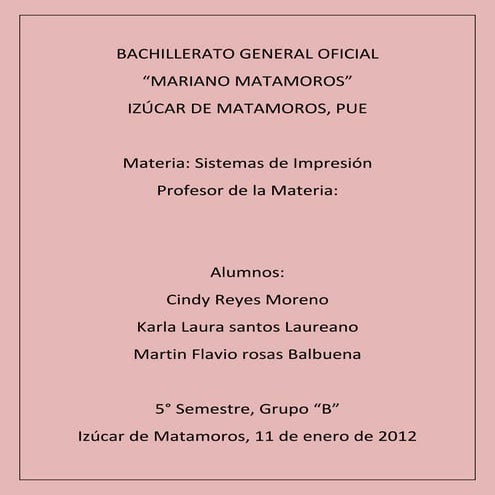 Cindy reyes, karla santos, martin rosas