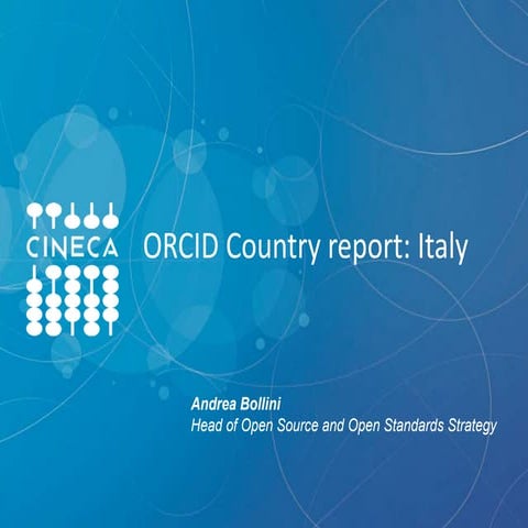 ORCID Country report: Italy