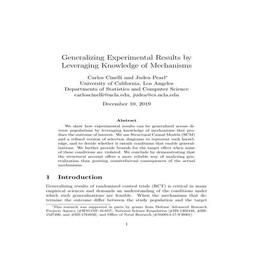 Generalizing Experimental Results by Leveraging Knowledge of Mechanisms