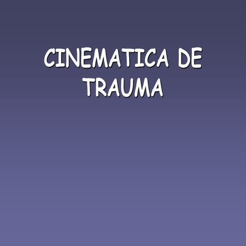 CINEMATICA PARA LA ATENCION DE EMEREGENCIAS