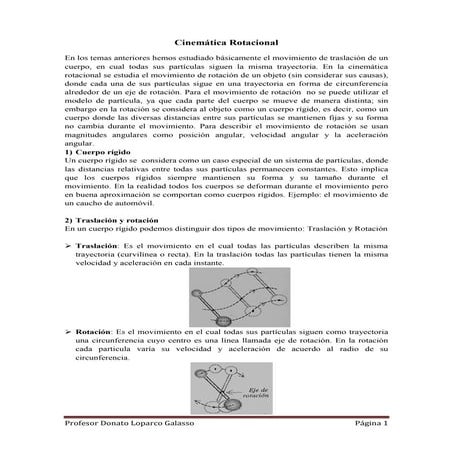 Cinematica de rotacion