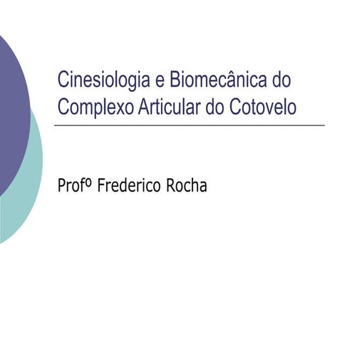 Cinesiologia e biomecanica do cotovelo
