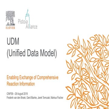 UDM (Unified Data Model) - Enabling Exchange of Comprehensive Reaction Inform...