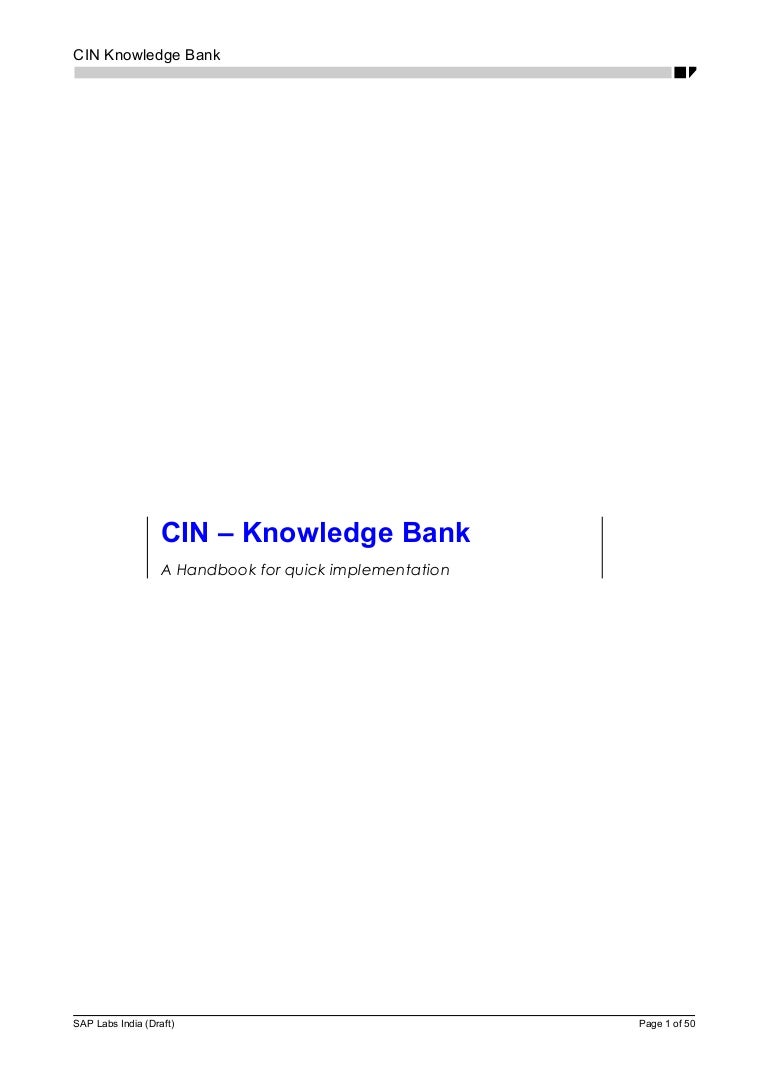 Cin Knowledge Bank