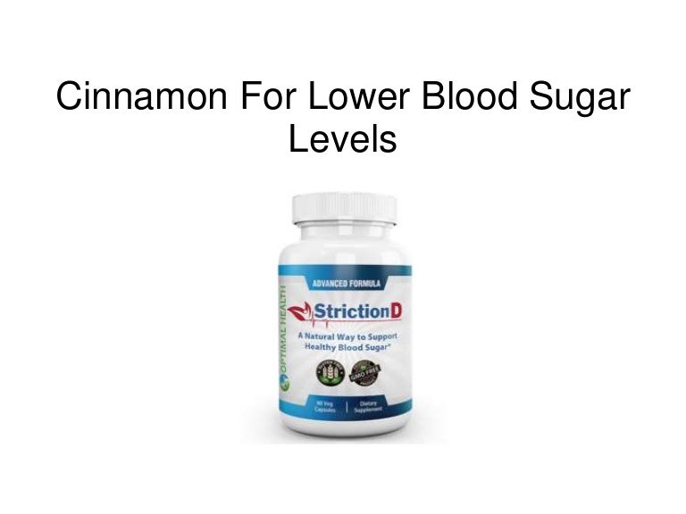 Cinnamon for lower blood sugar levels