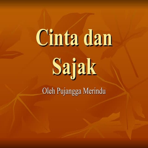 Cinta Dan  Sajak